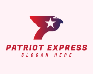 Patriotic Bird Letter P logo design