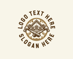 Vintage - Roof Hammer Carpentry logo design