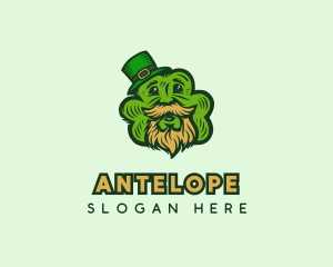 Old Man Leprechaun Shamrock Logo