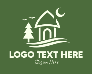 Lodging - Nature Hut House logo design