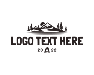 Camper - Hiking Mountain Tour logo design