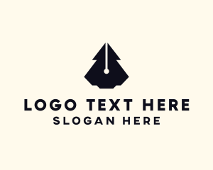 Collage - Futuristic Fountain Pen logo design