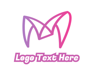 High Tech - Pink Tech M logo design