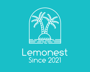 Vacation - Coconut Tree Summer Island logo design