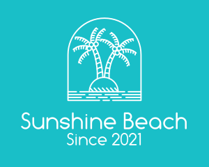 Summer - Coconut Tree Summer Island logo design