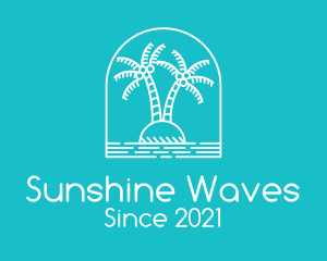 Summer - Coconut Tree Summer Island logo design