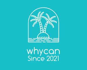 Vacation - Coconut Tree Summer Island logo design