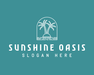 Summer - Coconut Tree Summer Island logo design