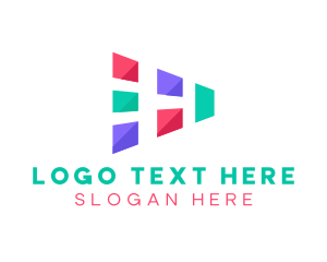 3d - Colorful Business Letter H logo design