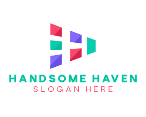 Colorful Business Letter H logo design