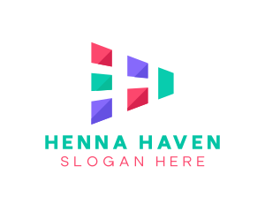 Colorful Business Letter H logo design