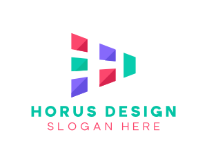 Colorful Business Letter H logo design