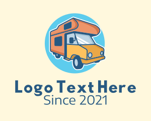 Recreational Vehicle - Camper Van Travel logo design