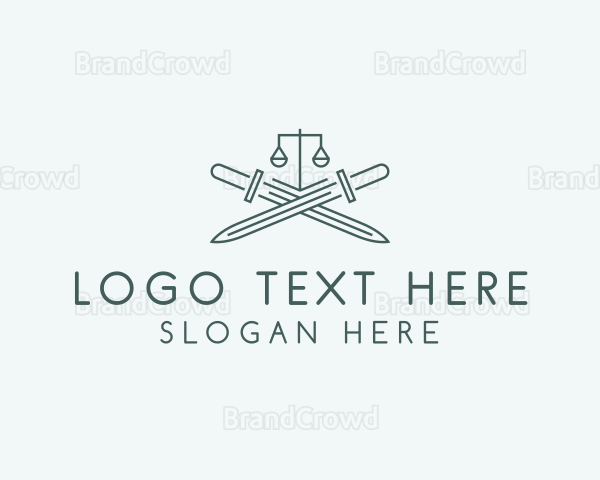 Legal Law Firm Sword Logo