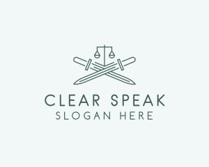 Legal Law Firm Sword logo design