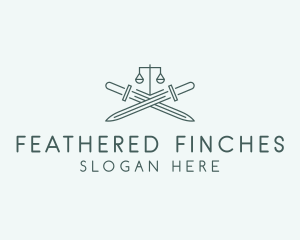 Legal Law Firm Sword logo design