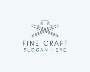 Legal Law Firm Sword logo design