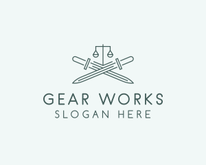 Legal Law Firm Sword logo design