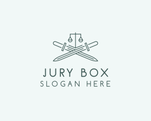 Jury - Legal Law Firm Sword logo design