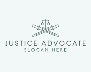 Prosecutor - Legal Law Firm Sword logo design