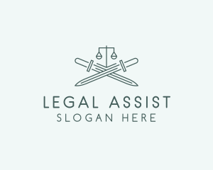 Paralegal - Legal Law Firm Sword logo design