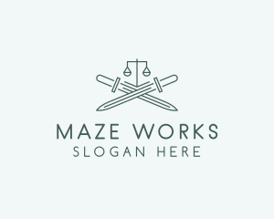 Legal Law Firm Sword logo design