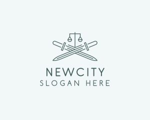 Legal Law Firm Sword logo design