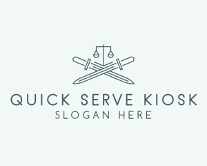 Legal Law Firm Sword logo design