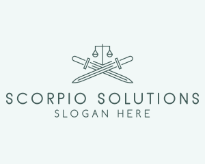 Legal Law Firm Sword logo design