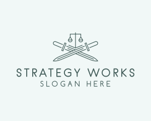 Legal Law Firm Sword logo design