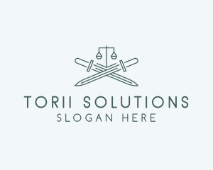 Legal Law Firm Sword logo design