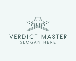 Judge - Legal Law Firm Sword logo design