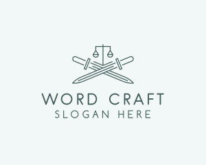 Legal Law Firm Sword logo design