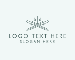 Equilibrium - Legal Law Firm Sword logo design