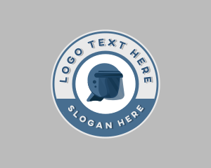 Police - Riot Police Helmet logo design