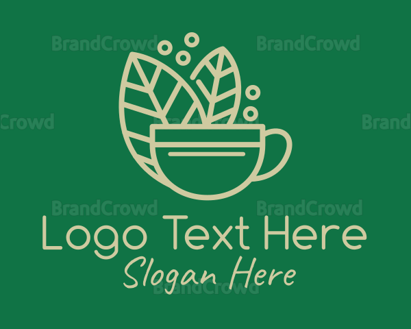 Coffee Cup Leaf Logo