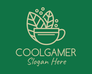 Coffee Cup Leaf  Logo
