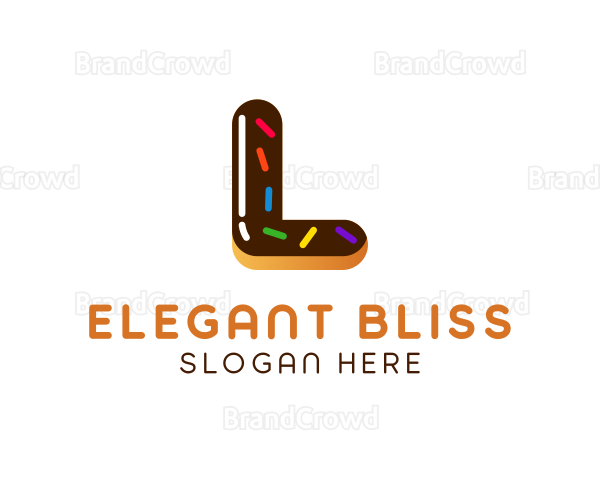 Sweet Donut Letter L Logo