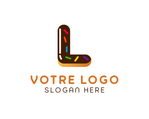 Sweet Donut Letter L Logo