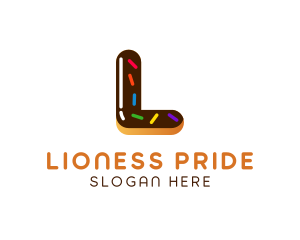 Sweet Donut Letter L logo design