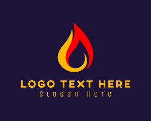 Petroleum - Energy Flame Oil logo design