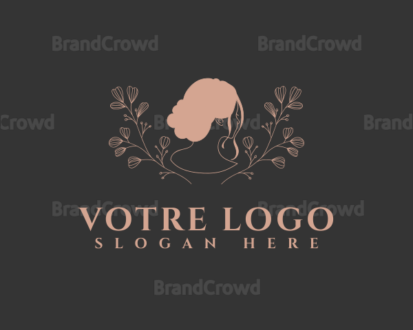 Floral Bridal Hair Stylist Logo