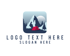 Travel - Camping Mountain Adventure logo design