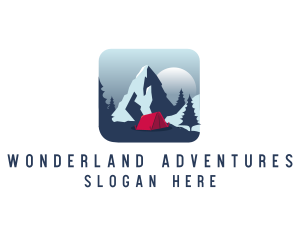 Camping Mountain Adventure logo design