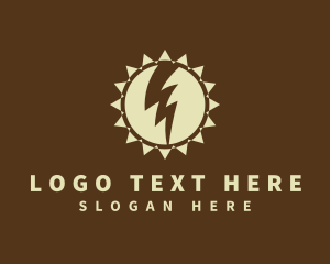 Renewable - Solar Lightning Energy logo design