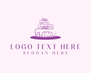 Cake - Pastry Cake Floral logo design