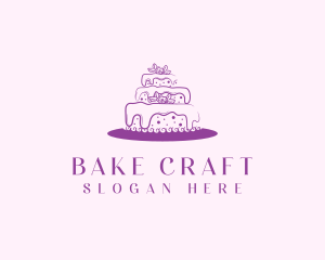 Pastry Cake Floral logo design