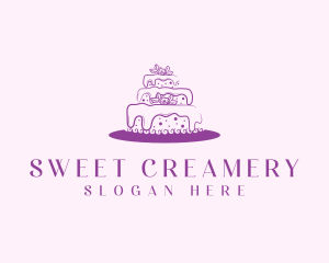 Pastry Cake Floral logo design