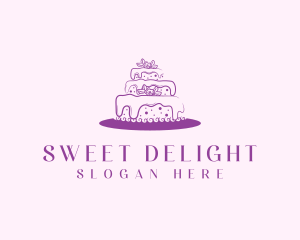 Pastry Cake Floral logo design