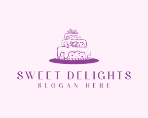 Pastry Cake Floral logo design